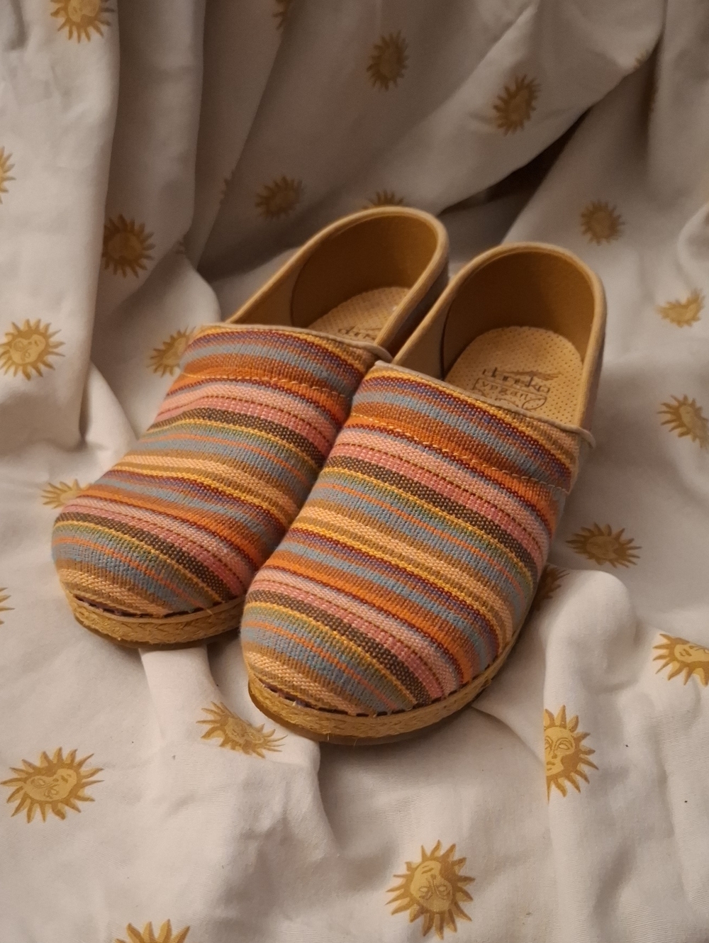 Dansko Vegan Professional Striped Pastel Sz 37
